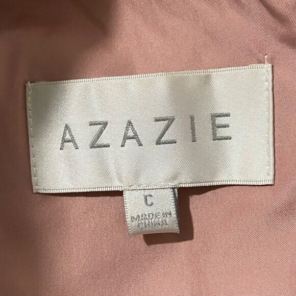 Azazie Bridesmaid Dress Size C Dusty Pink Maxi Classic Feminine Fairy Romantic - Picture 8 of 10